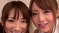 Two naughty naked ladies make a fellow cum hardcore