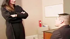 Sharon loves taking off her robe and showing Darvis what hes in for.