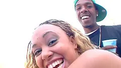 Big booty model bend over getting screwed in group sex