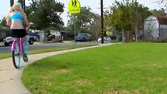 Pigtails blonde juicy pussy blasted hardcore in interracial porn