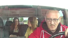 Insatiable brunette Tiffany Doll enjoys anal sex in a back of a car