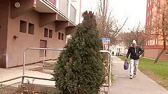 Big booty blonde refining dick with blowjob while displaying her asshole