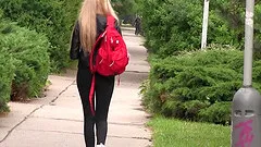 Outstanding outdoor lesbian action with Anabelle and Jessey