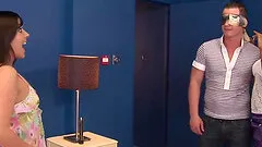 Jasmine Webb and Karen Wood fuck with a toy in bed