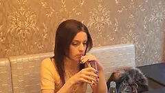 Russian girl fucks with aged cock  on casting