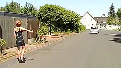 Red head german picked up for some fun in nature