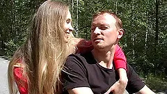 Formidable outdoor sex game with a cock craving chick