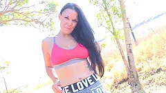 Veronica looking so hot and she is impatient to get naked in public