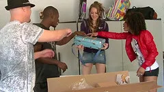 Interracial anal action with bimbos Misty Stone and Kiera King