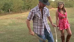 Romantic couple do it rough at the woods with birds cheering