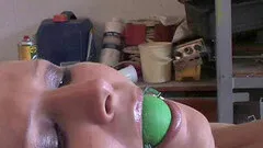 Slave Samantha moaning when drilled using sex machine