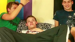 Hot Twink Gay Threesome Suck and Fuck