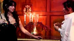 Randy MILF with glasses seduces priest to fuck her hardcore