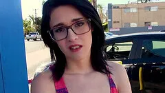 Ivy Aura is a geeky brunette who loves sucking on a dick