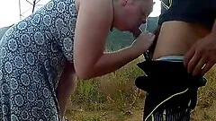 Russian Milf Sucking Cock In Public