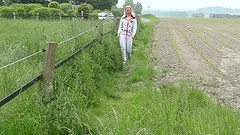 Public latex fan fuck with Blonde Hexe