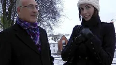 Brunette beauty toys with her tight pussy before being fucked