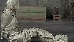 Crucified bondage doll pussy drilled with toy lovely in BDSM