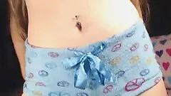 Busty cam girl sucking her dildo on cam