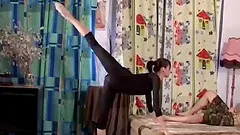 Skinny extreme flexible russian teen fucks in hot contortion sex positions