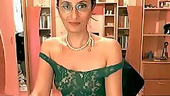 Slim mature lady with hairy twat