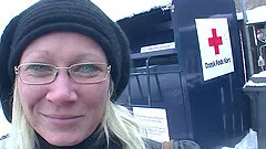 Small tits mature solo model shading jeans then fingering pussy