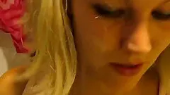 German Blonde Teen Getting Fat Facial In Public