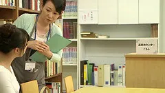 Horny women hook up in a library for an amazing lesbian session