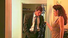 Retro brunette with big tits seduces a stud into pounding her pussy