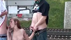 American young Gang bang outdoor