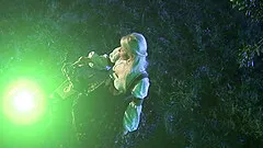 Masked milf and blonde teen playing with each other's tunnels of love