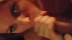 Beautiful babe gives BJ and begs for facial cumshot