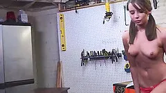 Small tits Sally sex hole compactly throbbed hardcore while she yells