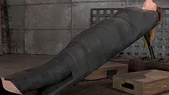 Big tits slave enduring rough face fucking in BDSM