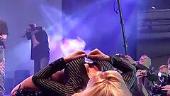 Hot big breast german milf sex show on public sexfair show stage