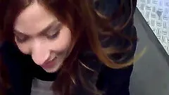 Young Amateur Taking A Facial Outside POV