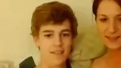 Young amateur couple screwing in front of a webcam