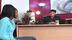 Small tits ebony in socks penetrated hardcore in interracial porn