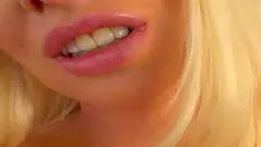 Naked babe attacked by a couple of pussy craving men