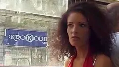 Glamorous couple  Eva and Geza doing it at public