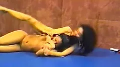 Busty Blondie takes on sexy, brunette in Academy Wrestling
