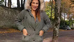 Flashing her tits in public cause she gets a kick out of it