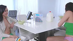 Foot fetish lesbian loves licking her babe pussy passionately