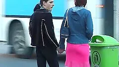 Redhead big natural breast teen loves backseat fuck in a public taxi car