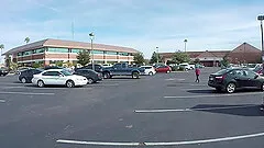 Teen sucks off strangers in parking lot in public in a public porta potty