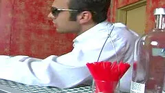 Kinky babe with sunglasses wants to feel an erected dick up her booty