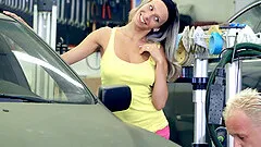 Reality car fucking seen as brunette rides huge dick hardcore