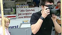 Young blonde german teen picked up for her first sex in nature