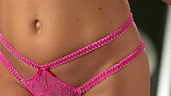 Delicious chick revealing her private areas in the luxurious flat