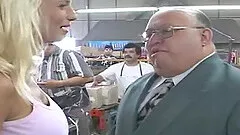 Busty blonde Candi testing sex toys with her shaved pussy